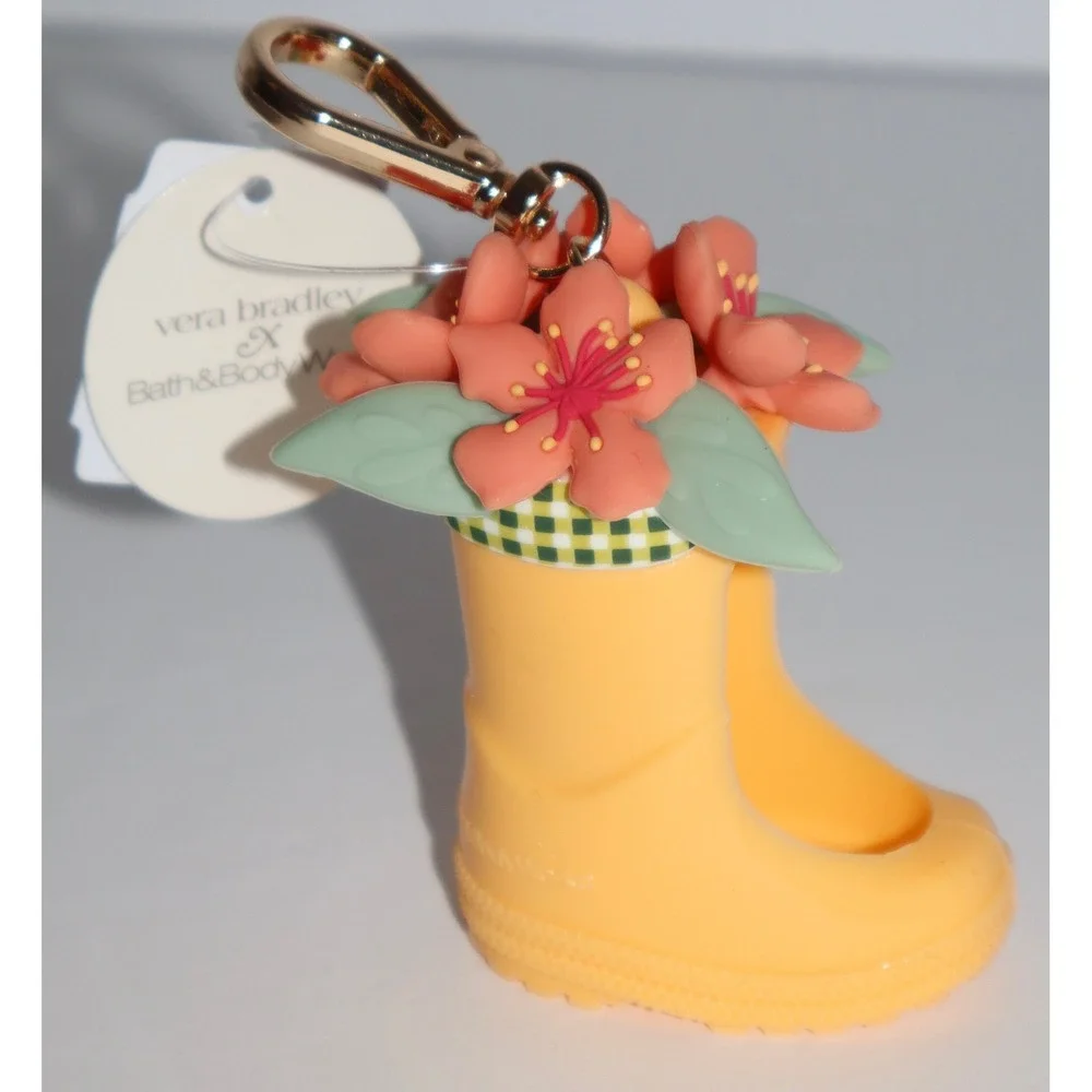 Vera Bradley x Bath & Body Works Yellow Rain Boot Flower PocketBac Holder NWT - Picture 2 of 9